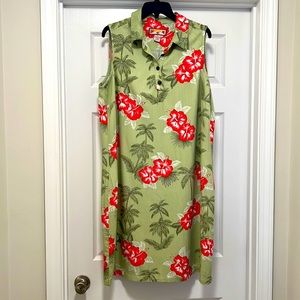 Caribbean Joe Island Print Sleeveless Dress